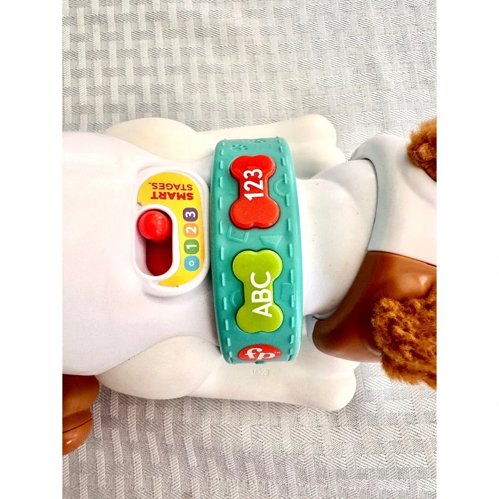 Fisher-Price 1-2-3 Crawl with Me Puppy‎ Smart Stages Learning Toy White Brown